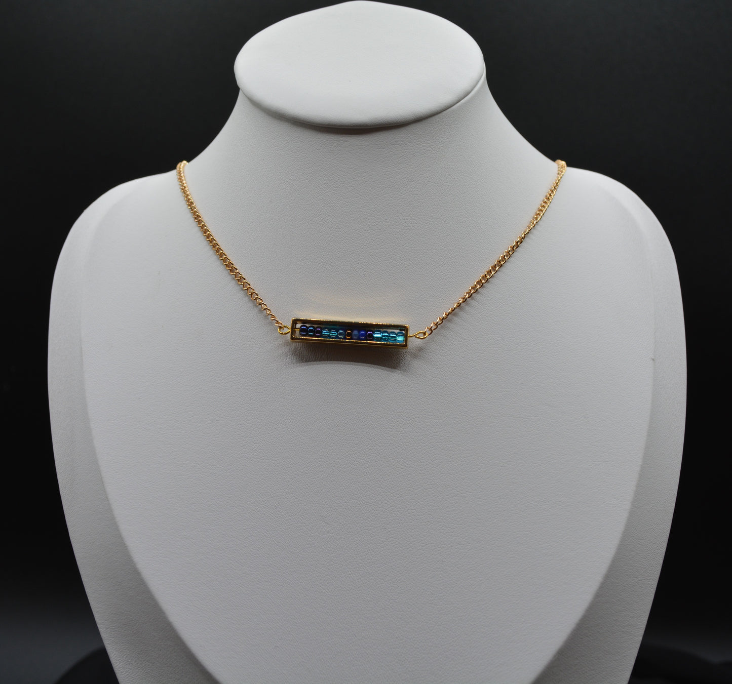 Beaded Rectangle Necklace