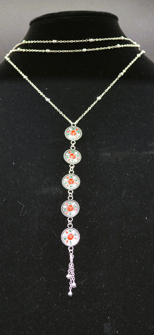 Painted Circle Ladder Necklace